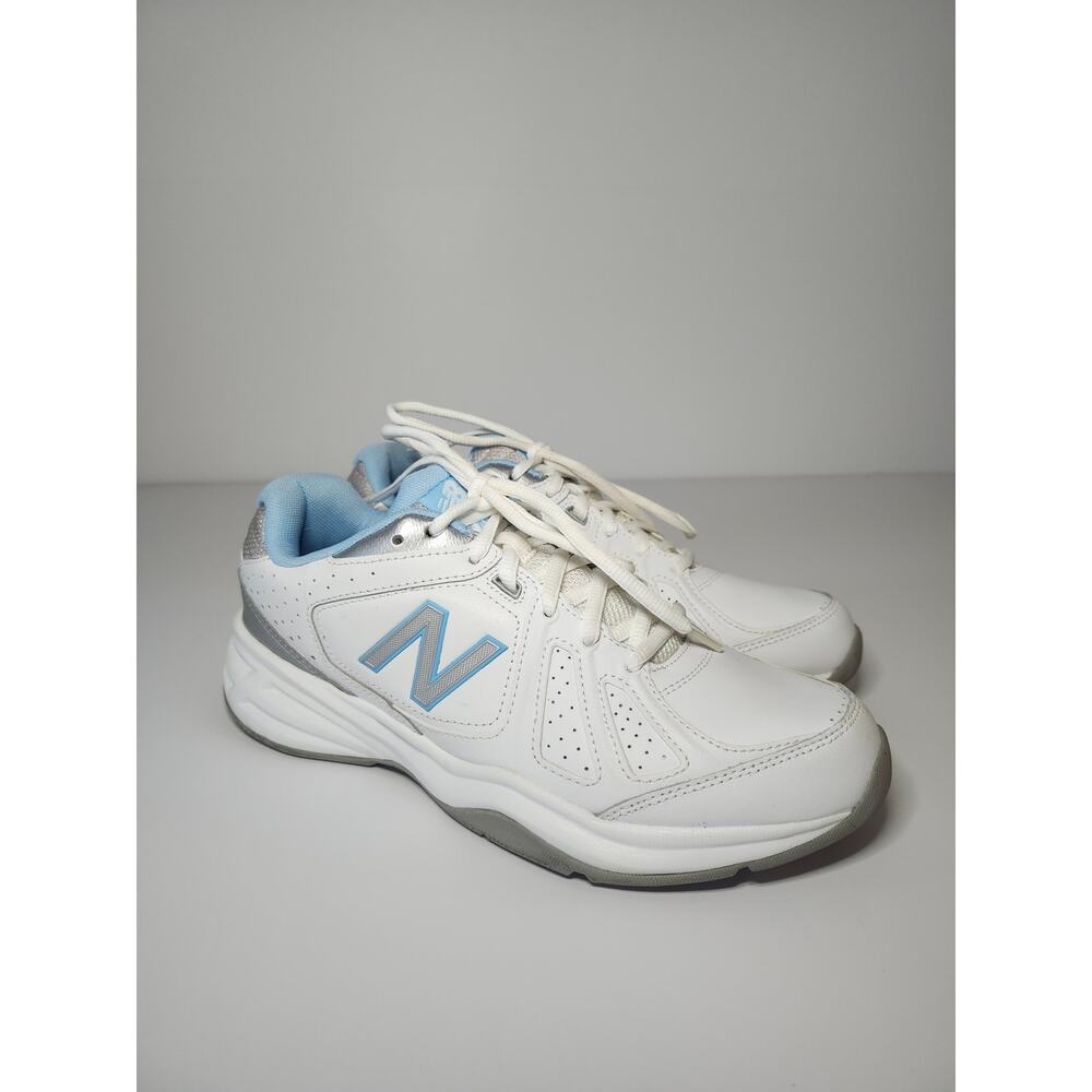 New Balance 409 Women’s White Blue Size 10 Athletic Sneaker Sporty Training